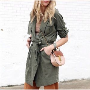 Banana Republic Green Trench Coach